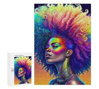 Puzzle 300 PCS pour Adultes Rainbow Afro Goddess 1 Puzzle Casse-tête Jeu De Réflexion Difficile Offrez-Le en Cadeau À Toute La Famille 300 PCS