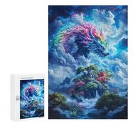 Puzzle 300 PCS pour Adultes Rainbow Wolf in The Clouds Puzzles pour Adultes - Jouets À Monter Soi-même, Amusants Et Humoristiques pour Un Anniversaire Ou Noël 300 PCS