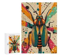 Puzzle 300 PCS pour Adultes Retro Cockroach Art Artistic Cockroach in Abstract Style Puzzle pour Adultes Jeux Relaxants Découpe De Précision Idéal comme Cadeau pour Toute La Famille 300 PCS