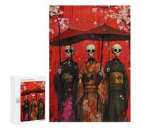 Puzzle 300 PCS pour Adultes Skeletal Geishas Puzzle pour Adultes Jeux Relaxants Découpe De Précision Idéal comme Cadeau pour Toute La Famille 300 PCS
