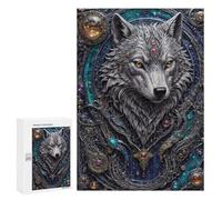 Puzzle 300 PCS pour Adultes Techno Wolf Steampunk Puzzle pour Adultes, Jouet, Décoration Murale, Cadeau Anti-Stress 300 PCS
