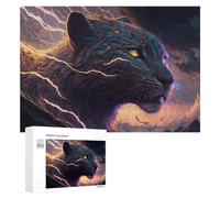 Puzzle 300 PCS pour Adultes Thundering Leopard Wild Power Unleashed -1 Puzzle pour Adultes Jeux Amusants Analyse Et Logique Cadeaux d'anniversaire Et Cadeaux Uniques 300 PCS