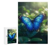 Puzzle 300 PCS pour Adultes Tropical Rainforest Blue Morpho Butterfly Puzzle pour Adultes Jeux Amusants Analyse Et Logique Cadeaux d'anniversaire Et Cadeaux Uniques 300 PCS