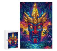Puzzle 300 PCS pour Adultes Tropical Totem Puzzle Casse-tête Jeu De Réflexion Difficile Offrez-Le en Cadeau À Toute La Famille 300 PCS