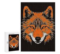 Puzzle 300 PCS pour Adultes Wolf Face Art Puzzle pour Adultes Jeu Manuel Décoration Murale Aide À Stimuler Le Cerveau 300 PCS