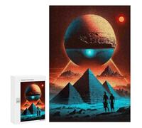 Puzzle 300 PCS Pyramide Alien Citizen Puzzles pour Adultes, Jouet, Décoration Murale, Cadeau d'anniversaire, Idéal pour Toute La Famille 300 PCS