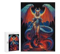 Puzzle 300 PCS Queen Lilith with Serpent Puzzles pour Adultes, Jouet, Décoration Murale, Difficile, Difficile, Cadeaux Uniques pour Anniversaire Et Noël 300 PCS