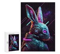 Puzzle 300 PCS Rabbit Neon Puzzles pour Adultes, Jouet, Décoration Murale, Cadeau d'anniversaire, Idéal pour Toute La Famille 300 PCS