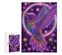 Puzzle 300 PCS Rainbow Hummingbird Art Print Puzzles pour Adultes Améliorent La Mémoire Interaction Parent-Enfant Casse-tête Jeux De Société en Famille 300 PCS