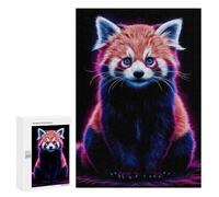 Puzzle 300 PCS Red Panda Neon Puzzles pour Adultes, Jouet, Décoration Murale, Difficile, Difficile, Cadeaux Uniques pour Anniversaire Et Noël 300 PCS