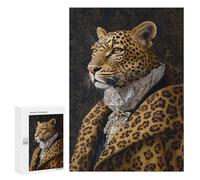 Puzzle 300 PCS Royal Leopard Portrait Puzzles pour Adolescents - Anti-Stress - Défi Éducatif - Idée Cadeau Et Anniversaire Unique 300 PCS