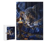 Puzzle 300 PCS Royal Tiger Cub Crowned Puzzles pour Adultes Améliorent La Mémoire Interaction Parent-Enfant Casse-tête Jeux De Société en Famille 300 PCS