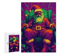 Puzzle 300 PCS Santa Claus in A Chair Puzzles pour Adultes, Jouet, Décoration Murale, Motif À Assembler, Idéal comme Cadeau pour Toute La Famille 300 PCS