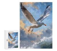 Puzzle 300 PCS Seagull Soaring Over Ocean Waves Puzzles pour Adultes, Jouet, Décoration Murale, Cadeau d'anniversaire, Idéal pour Toute La Famille 300 PCS