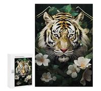 Puzzle 300 PCS Silver Tiger Flowers 2 Puzzles pour Adultes Jouets Anti-Stress Vacances À La Maison Tuer Le Temps Faire Travailler Le Cerveau 300 PCS