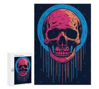 Puzzle 300 PCS Skull Retro Halloween Puzzles pour Adultes, Jouet, Décoration Murale, Motif À Assembler, Idéal comme Cadeau pour Toute La Famille 300 PCS