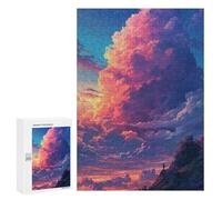 Puzzle 300 PCS Sky with Clouds at Sunset Puzzles pour Adultes Améliorent La Mémoire Interaction Parent-Enfant Casse-tête Jeux De Société en Famille 300 PCS