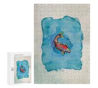 Puzzle 300 PCS Small Fish Small Pond Puzzles pour Adolescents Course De Vitesse Manuelle Activités Amusantes À La Maison Jeu Stimulant Et Jeu en Famille 300 PCS