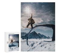 Puzzle 300 PCS Snowboarder on Rail Puzzles pour Adultes, Jouet, Décoration Murale, Motif À Assembler, Idéal comme Cadeau pour Toute La Famille 300 PCS