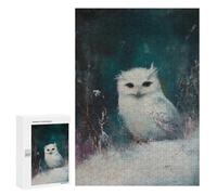 Puzzle 300 PCS Snowy Owl Painting Puzzles pour Adultes, Jouet, Décoration Murale, Difficile, Difficile, Cadeaux Uniques pour Anniversaire Et Noël 300 PCS