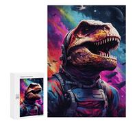 Puzzle 300 PCS Space Dinosaur Adventure -23 Puzzles pour Adultes Améliorent La Mémoire Interaction Parent-Enfant Casse-tête Jeux De Société en Famille 300 PCS
