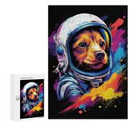 Puzzle 300 PCS Space Dog Adventure T-Shirt Puzzles pour Adultes - Cadeau d'anniversaire - Jeu Difficile Et Stimulant - Cadeaux