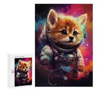 Puzzle 300 PCS Space Fox Adventure -2 Puzzles pour Adolescents - Anti-Stress - Défi Éducatif - Idée Cadeau Et Anniversaire Unique 300 PCS