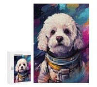 Puzzle 300 PCS Space Poodle Adventure -3 Puzzle pour Adolescents Améliorez Votre Mémoire Entraînez Votre Cerveau Et Vos Mains Jouets Addictifs pour Cultiver La Patience 300 PCS