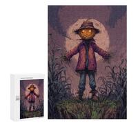Puzzle 300 PCS Spooky Scarecrow Halloween Decor Puzzles pour Adultes - Cadeau d'anniversaire - Jeu Difficile Et Stimulant - Cadeaux
