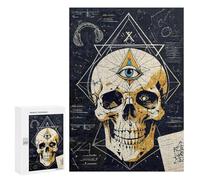 Puzzle 300 PCS Third Eye Skull Journal Puzzles pour Adultes, Jouet, Décoration Murale, Cadeau d'anniversaire, Idéal pour Toute La Famille 300 PCS