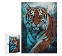 Puzzle 300 PCS Tiger in Jungle Puzzles pour Adultes Jouets Anti-Stress Vacances À La Maison Tuer Le Temps Faire Travailler Le Cerveau 300 PCS
