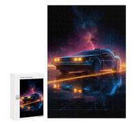 Puzzle 300 PCS Time Machine Neon Lights -2 Puzzle pour Adolescents Améliorez Votre Mémoire Entraînez Votre Cerveau Et Vos Mains Jouets Addictifs pour Cultiver La Patience 300 PCS