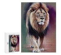 Puzzle 300 PCS Watercolor Lion Portrait Puzzles pour Adultes, Jouet, Décoration Murale, Difficile, Difficile, Cadeaux Uniques pour Anniversaire Et Noël 300 PCS