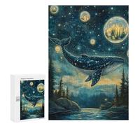 Puzzle 300 PCS Whale Dreams in Bubble Forest Puzzles pour Adolescents - Anti-Stress - Défi Éducatif - Idée Cadeau Et Anniversaire Unique 300 PCS