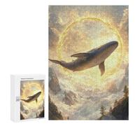Puzzle 300 PCS Whale in Sky Ring Puzzles pour Adolescents - Anti-Stress - Défi Éducatif - Idée Cadeau Et Anniversaire Unique 300 PCS
