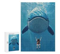 Puzzle 300 PCS Whale Whisperer Girl Puzzles pour Adultes, Jouet, Décoration Murale, Difficile, Difficile, Cadeaux Uniques pour Anniversaire Et Noël 300 PCS