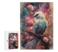 Puzzle 300 PCS White Bird and Roses Puzzles pour Adultes, Jouet, Décoration Murale, Cadeau d'anniversaire, Idéal pour Toute La Famille 300 PCS