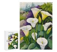 Puzzle 300 PCS White Calla Lily Flowers Puzzles pour Adolescents - Anti-Stress - Défi Éducatif - Idée Cadeau Et Anniversaire Unique 300 PCS