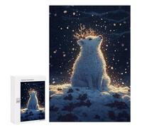 Puzzle 300 PCS White Deer in Snow Puzzles pour Adultes, Jouet, Décoration Murale, Motif À Assembler, Idéal comme Cadeau pour Toute La Famille 300 PCS