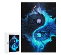Puzzle 300 PCS Yin Yang Balance Fire & Ice Harmony Puzzles pour Adolescents - Anti-Stress - Défi Éducatif - Idée Cadeau Et Anniversaire Unique 300 PCS
