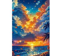 Puzzle 300 Pieces 38x26 cm Coucher de Soleil Océan Puzzles, Jeu de Création et Logique, Jeux éducatif Défi Jouets Activité Familiale Parfaite Puzzle 300 Pièces Adultes