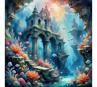 Puzzle 300 pièces Adultes Ancien château sous-Marin, Puzzle Adulte 300 pièces, Un Puzzles Difficile, Jeu de Puzzles pour Toute la Famille, Décoration Murale Maison