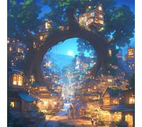 Puzzle 300 pièces Adultes Anime Fantasy Village, Puzzle Adulte 300 pièces, Un Puzzles Difficile, Jeu de Puzzles pour Toute la Famille, Décoration Murale Maison