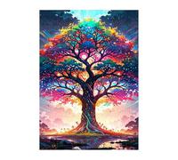 Puzzle 300 Pieces Adultes Arbre de Vie Coloré, Défis Amusants Détente Créativité Puzzle Impossible, Puzzles pour Adultes 300 Pièces 38 x 26 cm