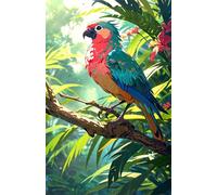 Puzzle 300 Pièces Adultes Arbres Perroquets Puzzle Difficile et Stimulant Jeux éducatif Puzzles Classiques Puzzles 300 Pièces Adultes Cadeau Stimulant 38 x 26 cm