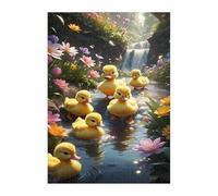 Puzzle 300 Pieces Adultes Canards Flower River, Défis Amusants Détente Créativité Puzzle Impossible, Puzzles pour Adultes 300 Pièces 38 x 26 cm