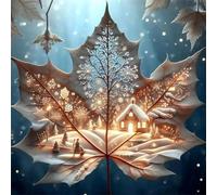 Puzzle 300 pièces Adultes Chalet Feuille d’érable, Puzzle Adulte 300 pièces, Un Puzzles Difficile, Jeu de Puzzles pour Toute la Famille, Décoration Murale Maison