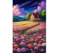 Puzzle 300 Pièces Adultes, Chalet Fleuri, 40x28 cm Jeux Educatifs Favorisant la Concentration Jeu de Création et Logique Cadeau Garcon et Fille, Puzzle 300 Pieces
