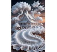 Puzzle 300 Pièces Adultes, Chalet Rêve, 40x28 cm Jeux Educatifs Favorisant la Concentration Jeu de Création et Logique Cadeau Garcon et Fille, Puzzle 300 Pieces