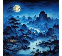 Puzzle 300 pièces Adultes Chalet sur l’Eau de Montagne, Puzzle Adulte 300 pièces, Un Puzzles Difficile, Jeu de Puzzles pour Toute la Famille, Décoration Murale Maison